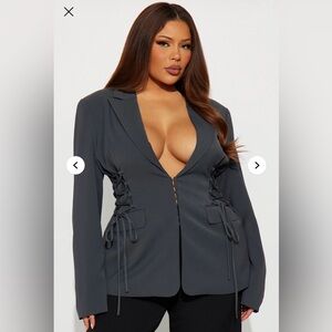 Fashion Nova Charcoal Blazer
